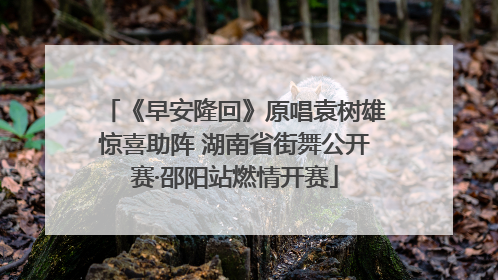 《早安隆回》原唱袁树雄惊喜助阵 湖南省街舞公开赛·邵阳站燃情开赛