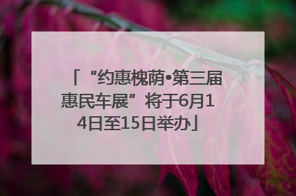 “约惠槐荫•第三届惠民车展”将于6月14日至15日举办
