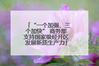 “一个加强、三个加快” 商务部支持国家级经开区发展新质生产力