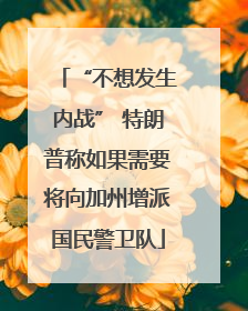“不想发生内战” 特朗普称如果需要将向加州增派国民警卫队