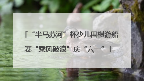“半马苏河”杯少儿围棋游船赛“乘风破浪”庆“六一”