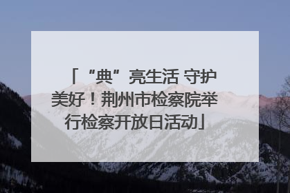 “典”亮生活 守护美好！荆州市检察院举行检察开放日活动