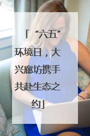 “六五”环境日，大兴廊坊携手共赴生态之约