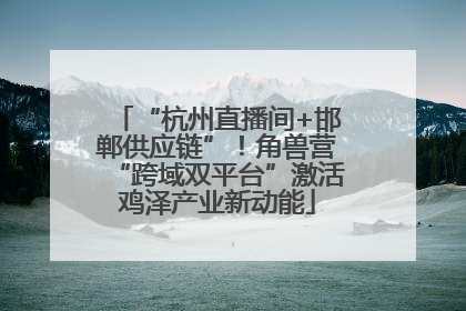 “杭州直播间+邯郸供应链”！角兽营“跨域双平台”激活鸡泽产业新动能
