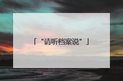 “请听档案说”