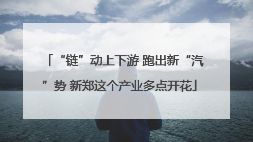“链”动上下游 跑出新“汽”势 新郑这个产业多点开花