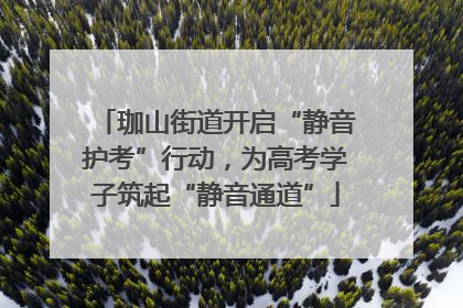 珈山街道开启“静音护考”行动，为高考学子筑起“静音通道”