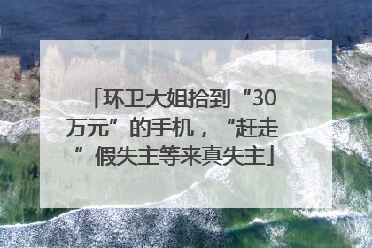 环卫大姐拾到“30万元”的手机，“赶走”假失主等来真失主
