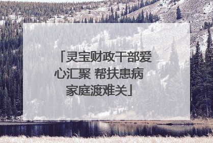 灵宝财政干部爱心汇聚 帮扶患病家庭渡难关