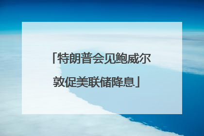 特朗普会见鲍威尔 敦促美联储降息