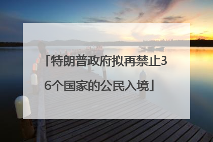 特朗普政府拟再禁止36个国家的公民入境