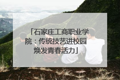 石家庄工商职业学院：传统技艺进校园焕发青春活力