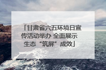 甘肃省六五环境日宣传活动举办 全面展示生态“筑屏”成效