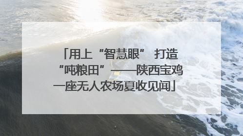 用上“智慧眼” 打造“吨粮田”——陕西宝鸡一座无人农场夏收见闻