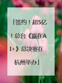 签约！超5亿！总台《赢在AI+》总决赛在杭州举办