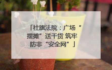 社旗法院：广场“摆摊”送干货 筑牢防非“安全网”