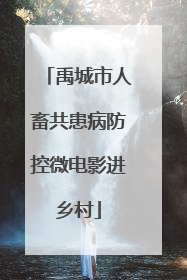 禹城市人畜共患病防控微电影进乡村