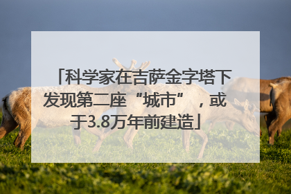 科学家在吉萨金字塔下发现第二座“城市”，或于3.8万年前建造