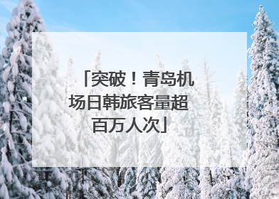 突破！青岛机场日韩旅客量超百万人次