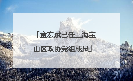 章宏斌已任上海宝山区政协党组成员