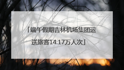 端午假期吉林机场集团运送旅客14.17万人次