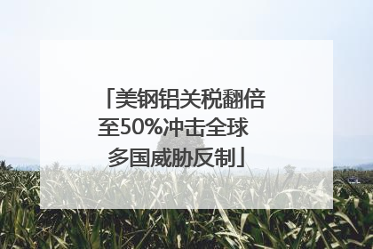 美钢铝关税翻倍至50%冲击全球 多国威胁反制