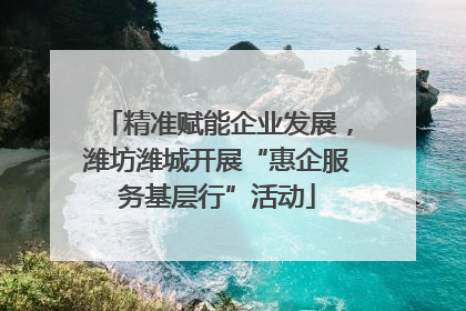 精准赋能企业发展，潍坊潍城开展“惠企服务基层行”活动