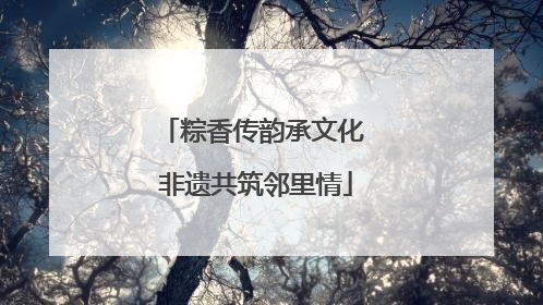 粽香传韵承文化 非遗共筑邻里情