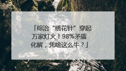 综治“绣花针”穿起万家灯火！98%矛盾化解，凭啥这么牛？