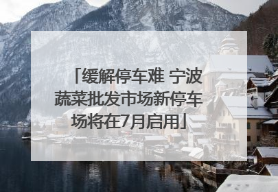 缓解停车难 宁波蔬菜批发市场新停车场将在7月启用