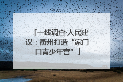 一线调查·人民建议：衢州打造“家门口青少年宫”