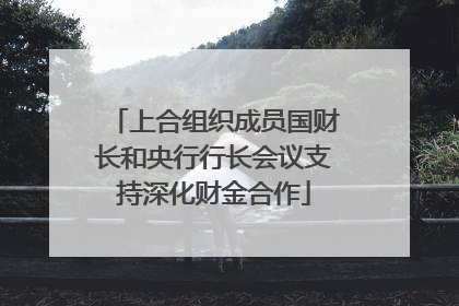 上合组织成员国财长和央行行长会议支持深化财金合作