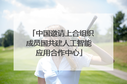 中国邀请上合组织成员国共建人工智能应用合作中心