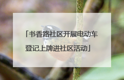 书香路社区开展电动车登记上牌进社区活动