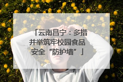 云南昌宁：多措并举筑牢校园食品安全“防护墙”