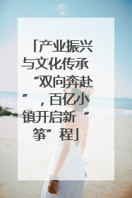 产业振兴与文化传承“双向奔赴”，百亿小镇开启新“筝”程