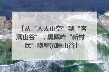 从“人去山空”到“客满山谷”，黑麋峰“新村民”唤醒沉睡山谷