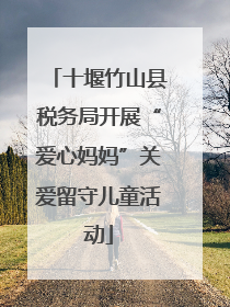 十堰竹山县税务局开展“爱心妈妈”关爱留守儿童活动