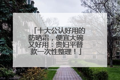 十大公认好用的防晒霜，便宜大碗又好用：贵妇平替款一次性整理！