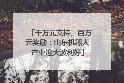 千万元支持、百万元奖励：山东机器人产业迎大波利好