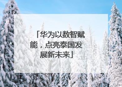 华为以数智赋能，点亮泰国发展新未来