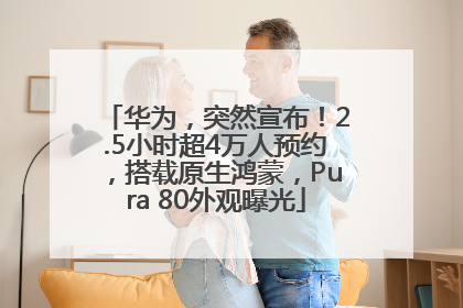华为，突然宣布！2.5小时超4万人预约，搭载原生鸿蒙，Pura 80外观曝光