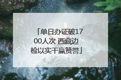 单日办证破1700人次 西藏边检以实干赢赞誉