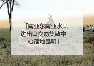 南亚东南亚水果进出口交易集散中心落地昆明