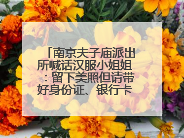 南京夫子庙派出所喊话汉服小姐姐：留下美照但请带好身份证、银行卡、挎包……