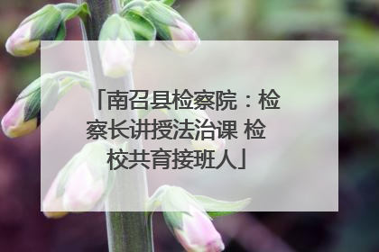 南召县检察院：检察长讲授法治课 检校共育接班人