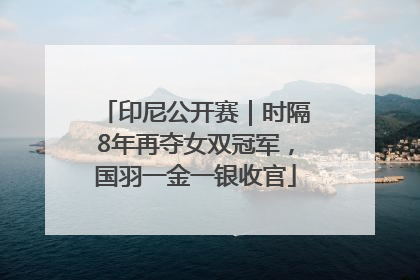 印尼公开赛｜时隔8年再夺女双冠军，国羽一金一银收官