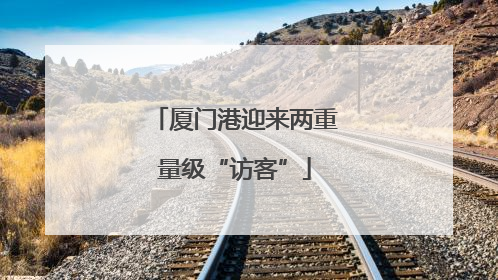 厦门港迎来两重量级“访客”