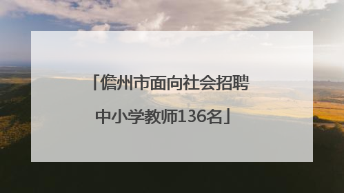 儋州市面向社会招聘中小学教师136名