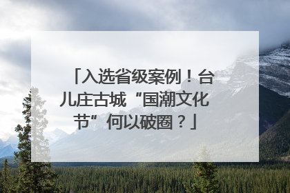 入选省级案例！台儿庄古城“国潮文化节”何以破圈？